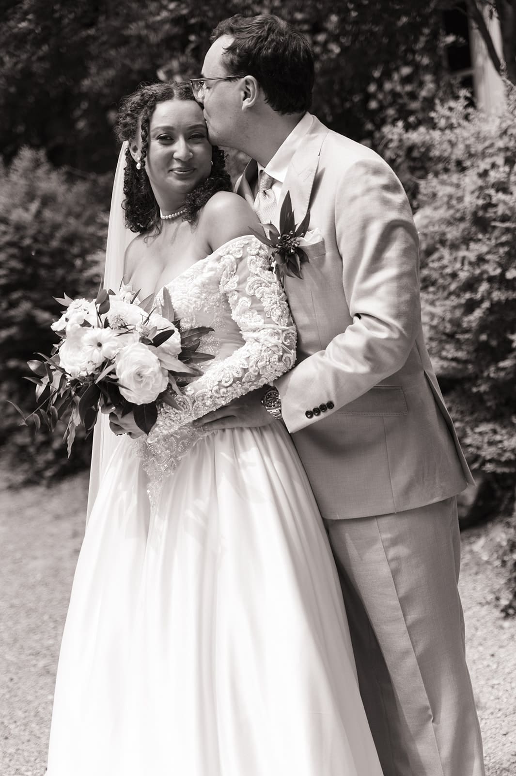 a bride and groom take wedding portraits at The Springs Waxahachie