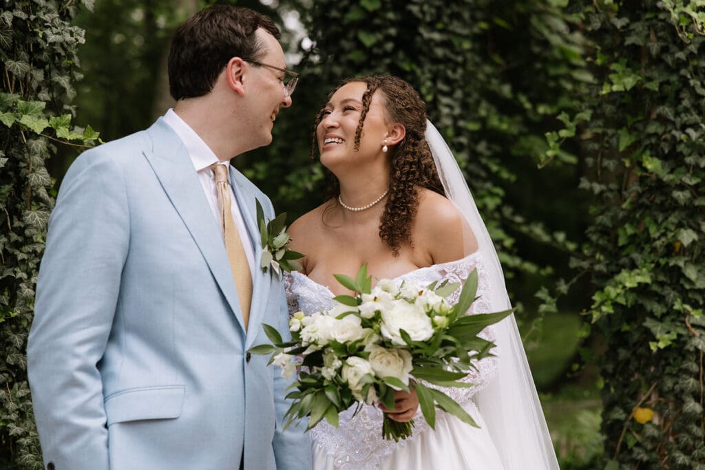 a bride and groom take wedding portraits at The Springs Waxahachie