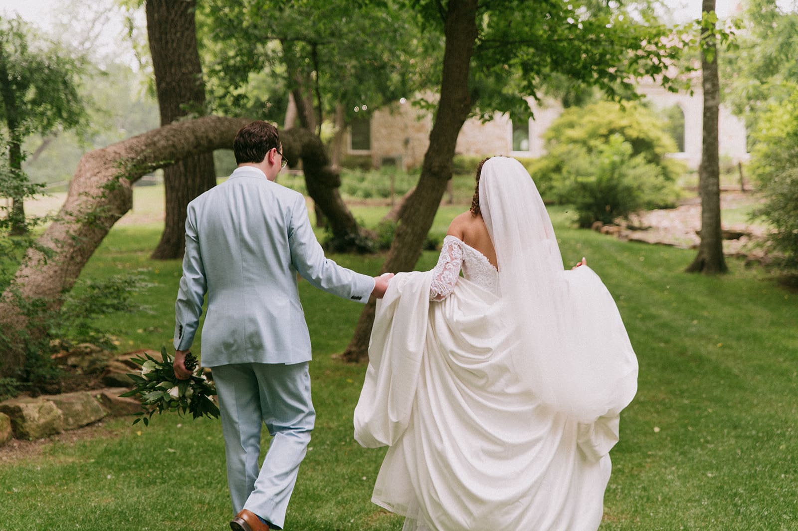 a bride and groom take wedding portraits at The Springs Waxahachie,