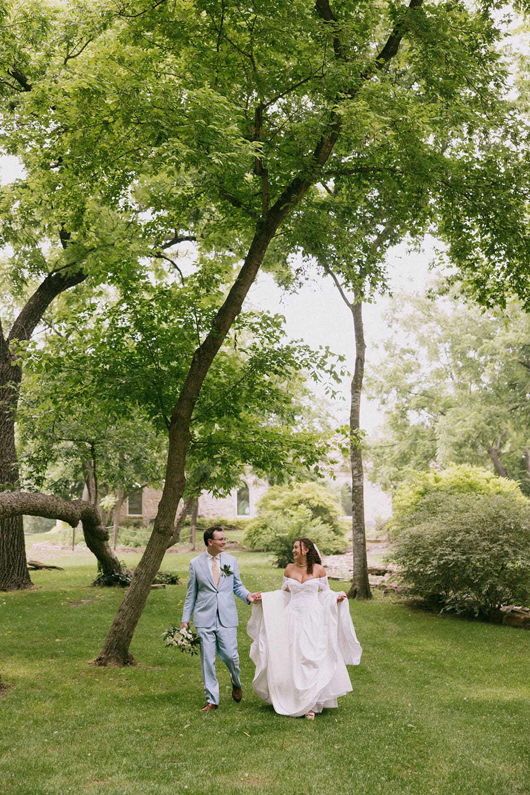 a bride and groom take wedding portraits at The Springs Waxahachie
