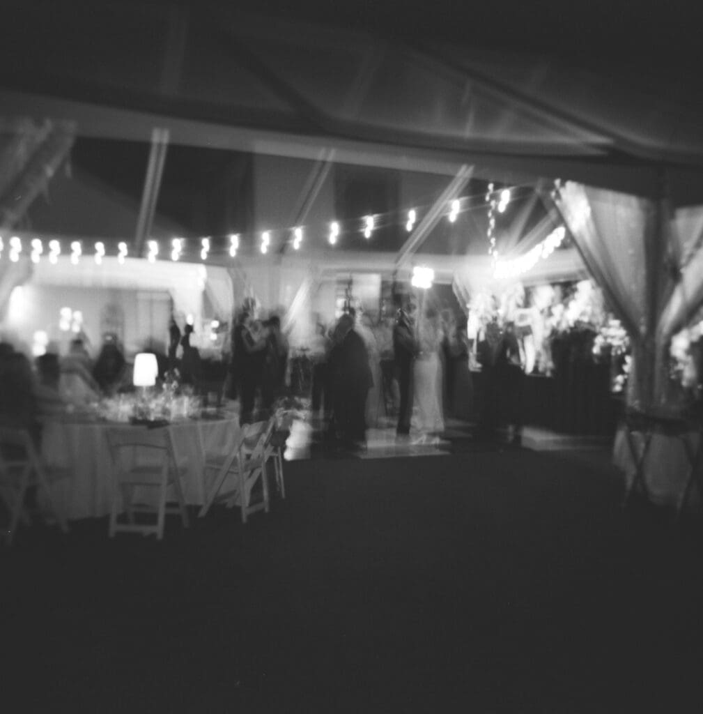 documentary style wedding photography on film for a dallas arboretum wedding outdoors